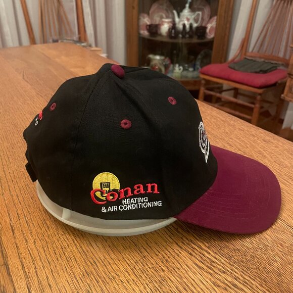 Men's Idaho Falls Chukars Black/Maroon Hook and Loop Baseball Hat Cap** - Picture 5 of 10